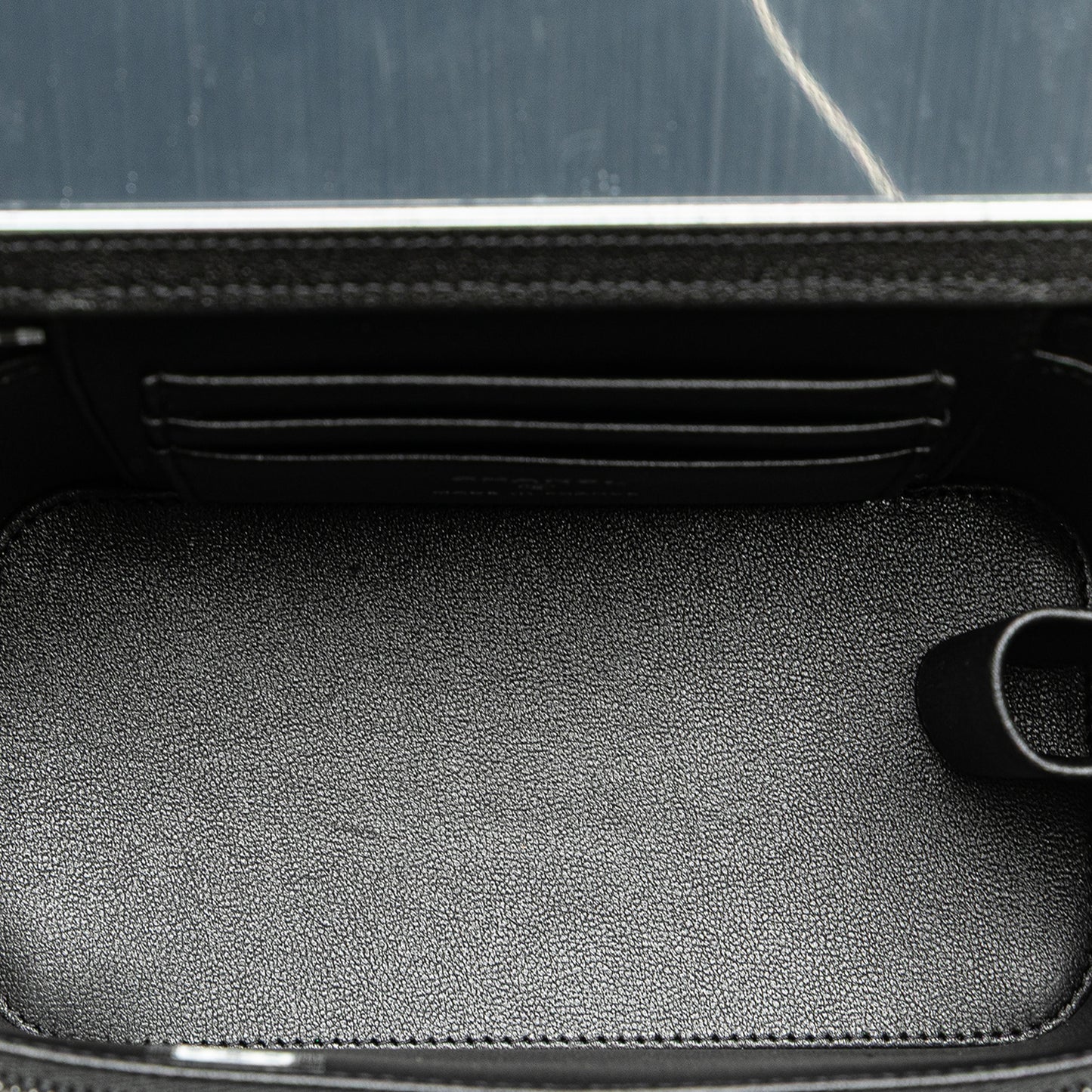 Chanel Small Vanity Case So Black Top Handle with Chain