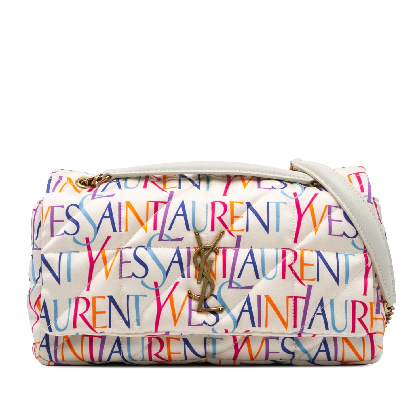 Saint Laurent Carre Rive Gauche Print Patchwork Jamie Shoulder Bag