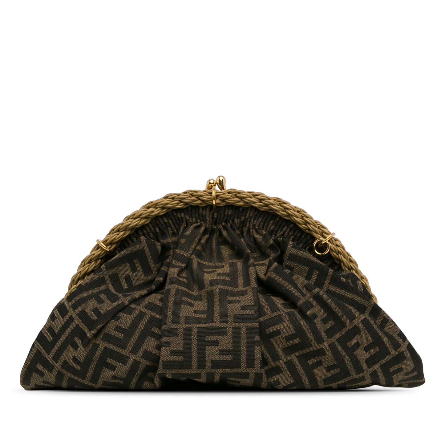 Fendi zucca Shell Clutch