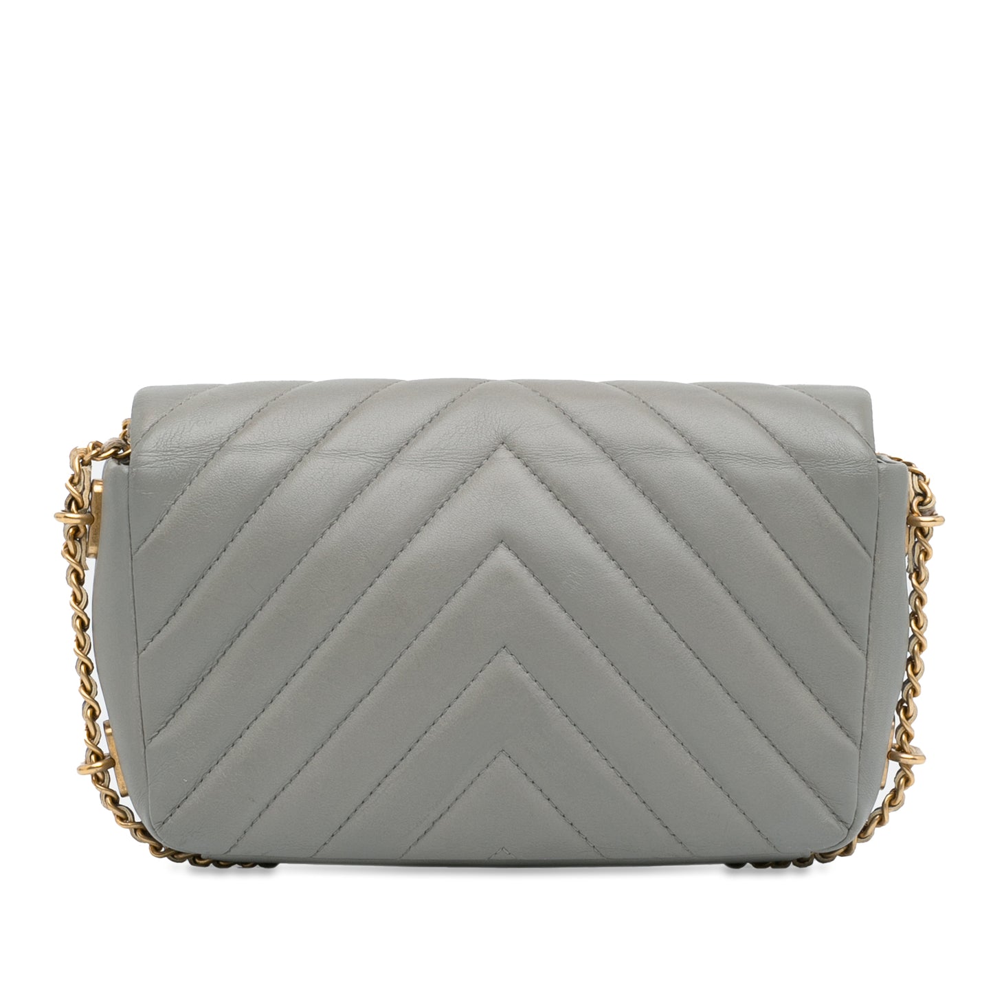 Chanel Mini Rectangular Chevron Chain Around Flap