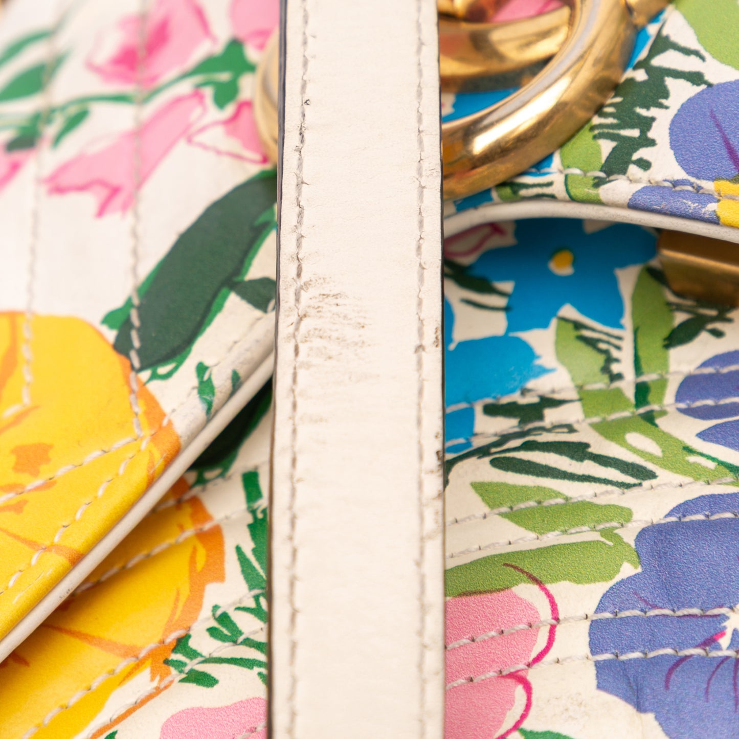 Gucci x Ken Scott GG Marmont Floral Printed Flap Crossbody