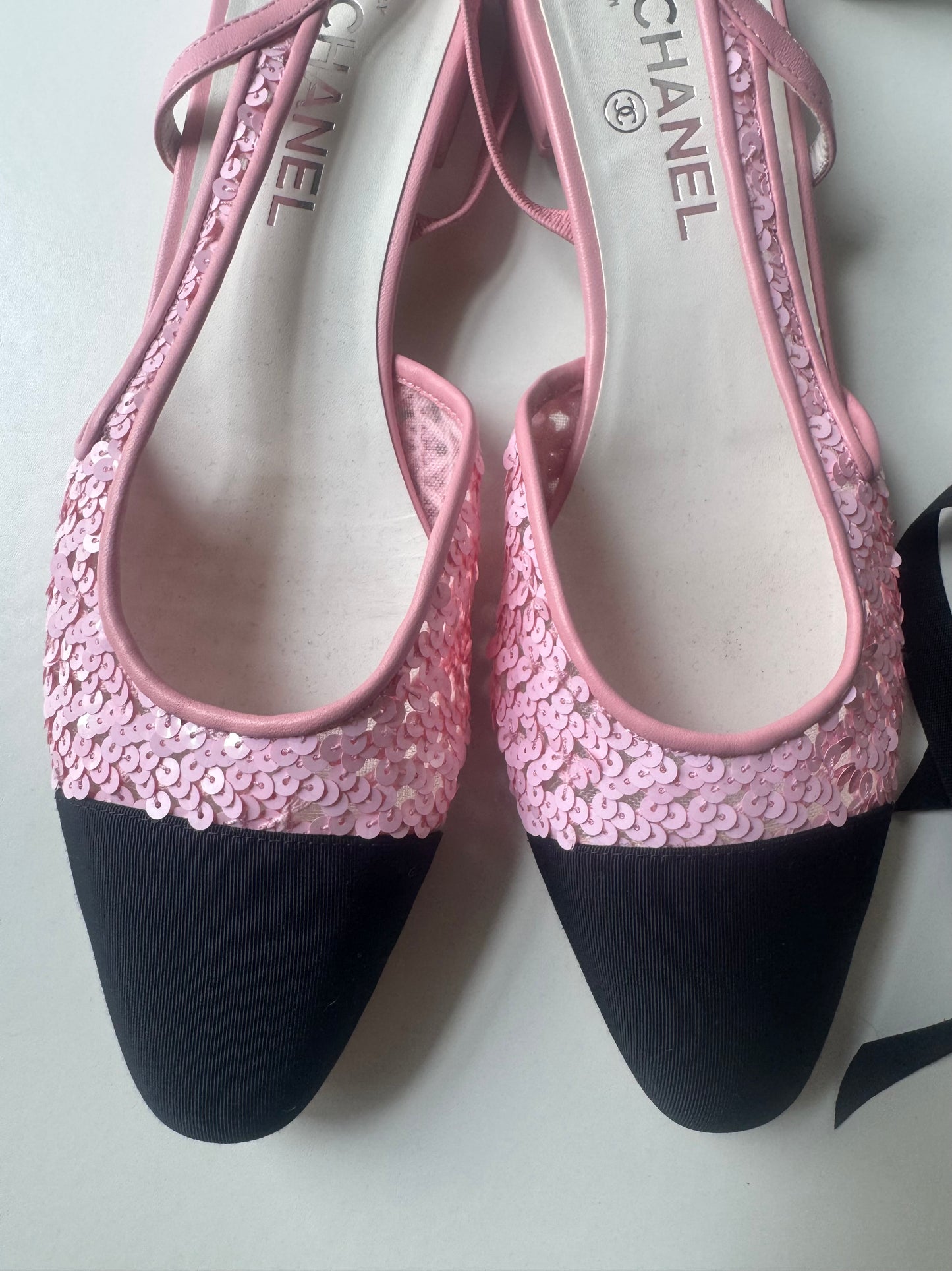 Chanel Sequin Slingback