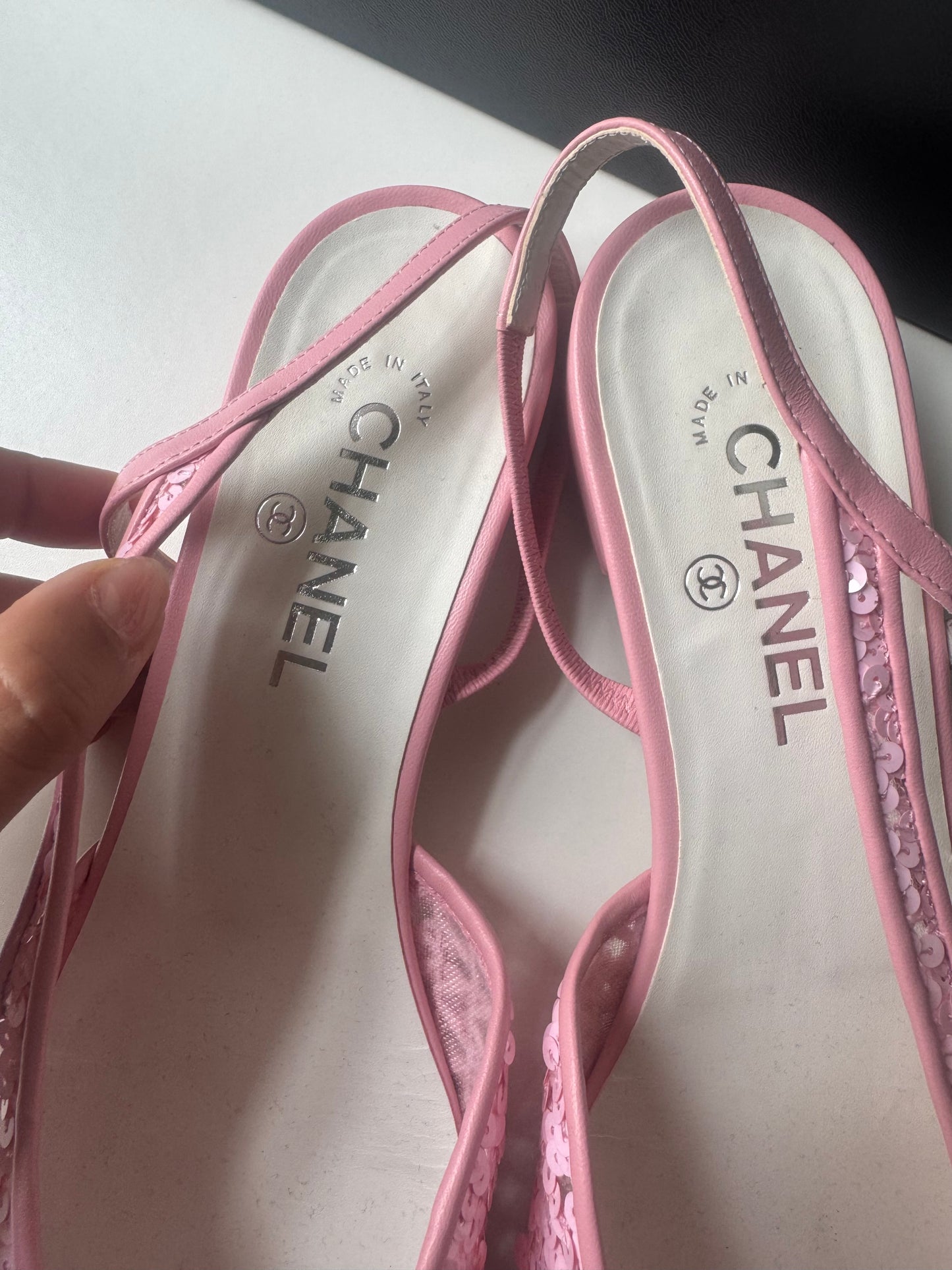 Chanel Sequin Slingback