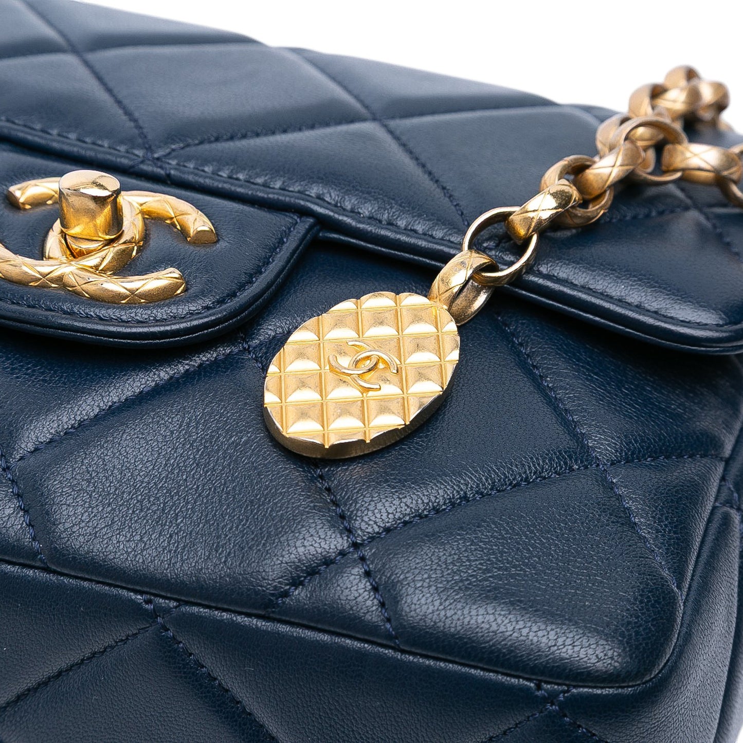 Chanel Mini Square Bijoux Logo Chain Flap