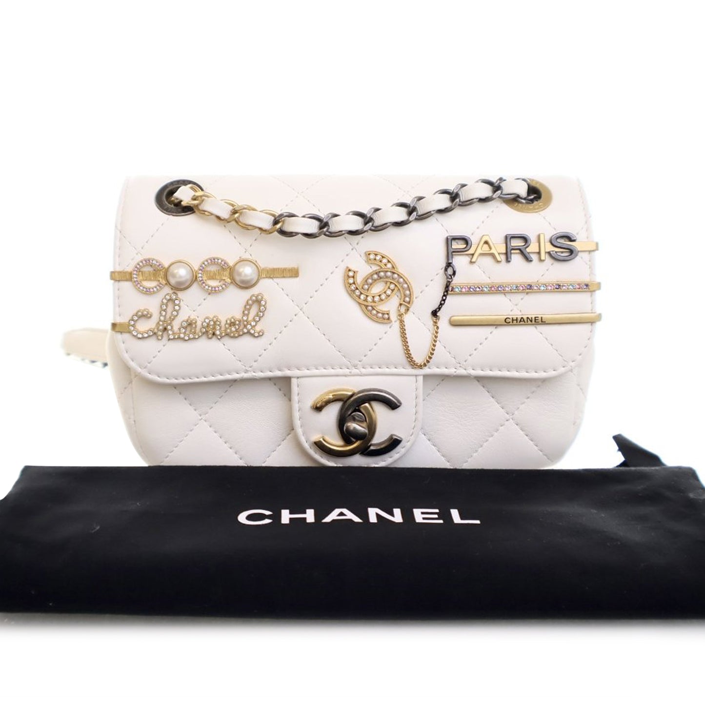 Chanel Mini Quilted Lambskin Coco Clips Flap