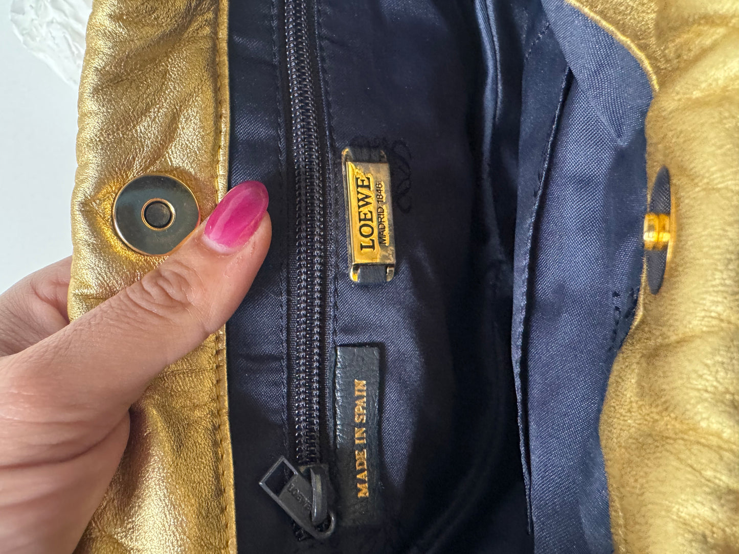 Loewe Anagram metallic Calfskin crossbody