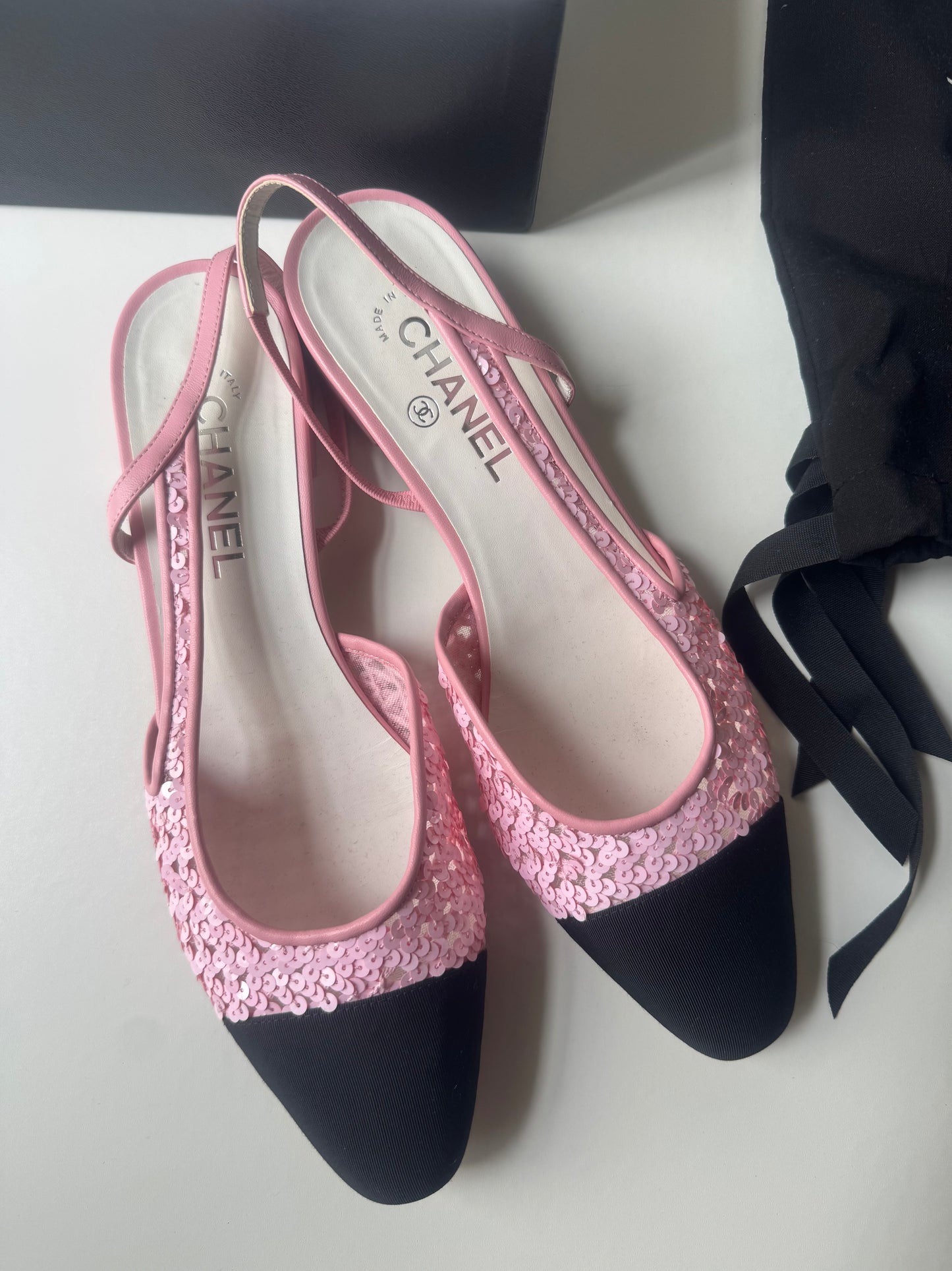 Chanel Sequin Slingback
