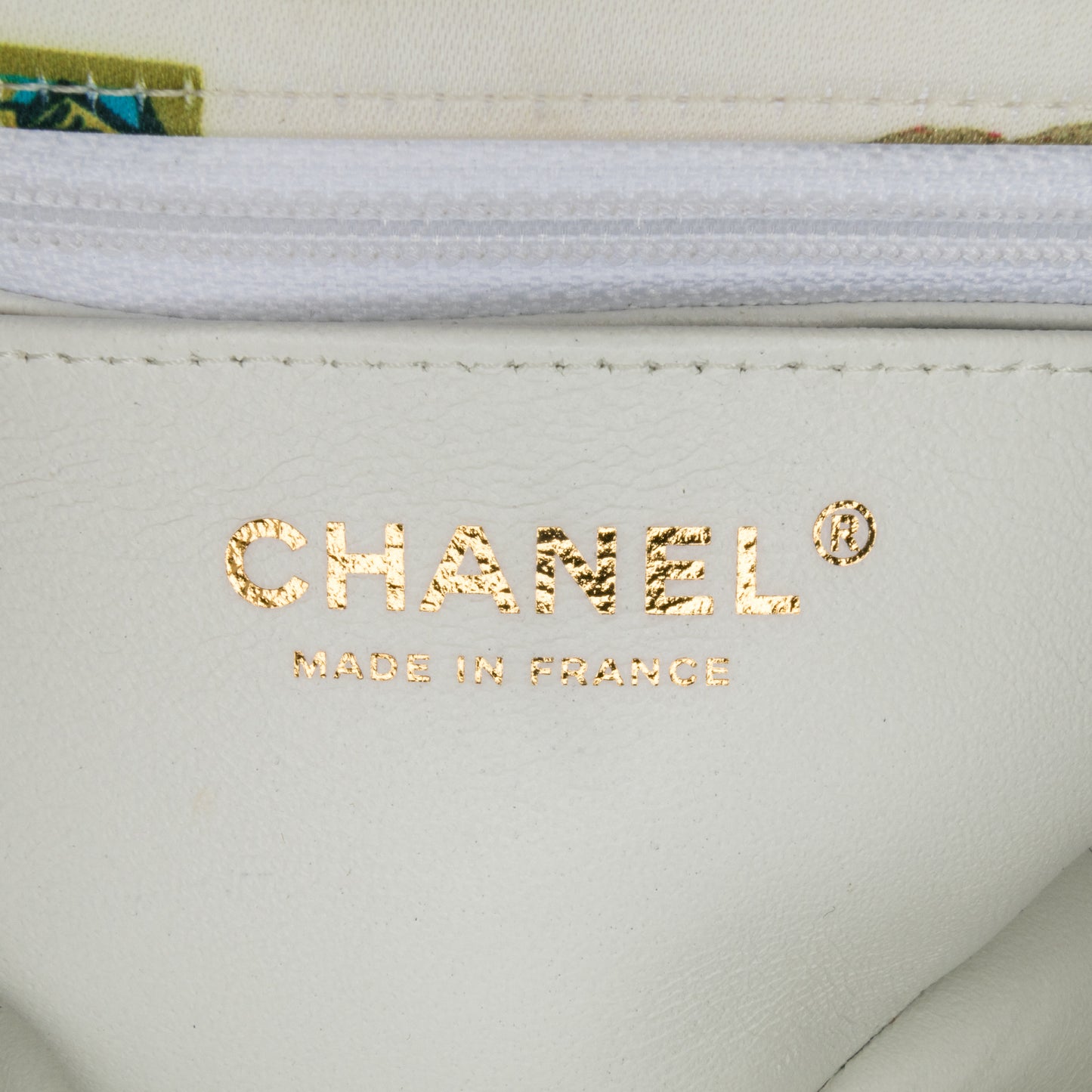 Chanel Mini Rectangular Classic Printed Satin Cuba Single Flap