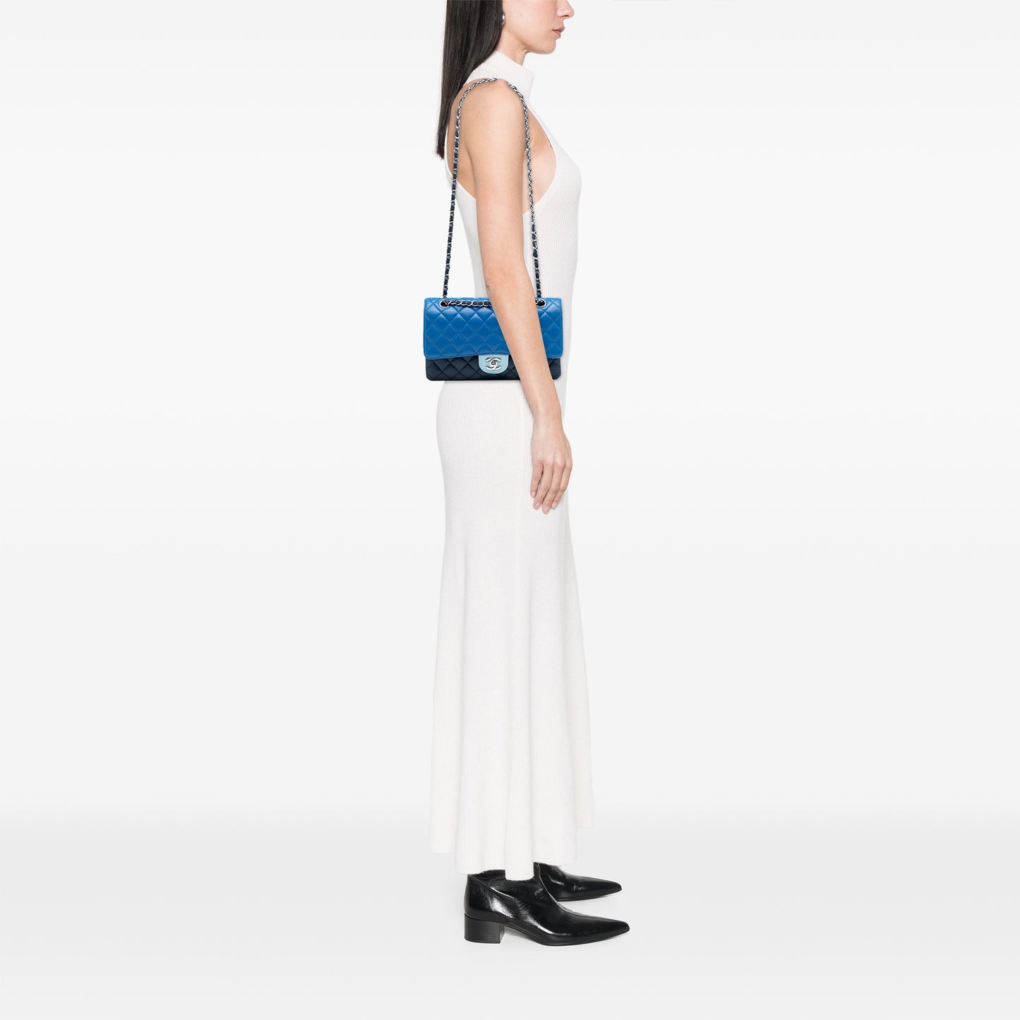 Chanel Medium Tricolor Classic Double Flap