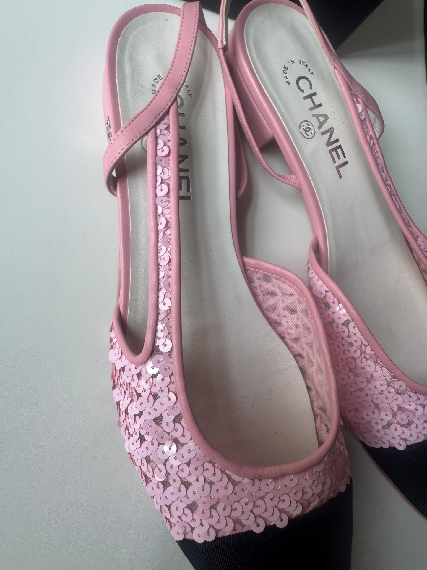 Chanel Sequin Slingback