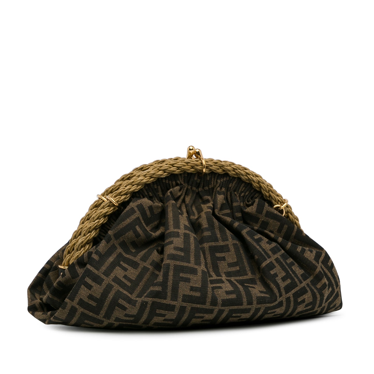 Fendi zucca Shell Clutch