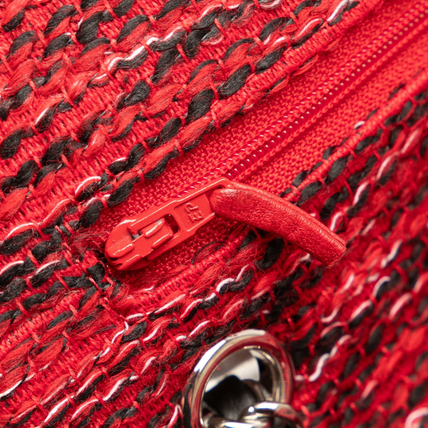 Chanel Small Classic Tweed Charm Double Flap