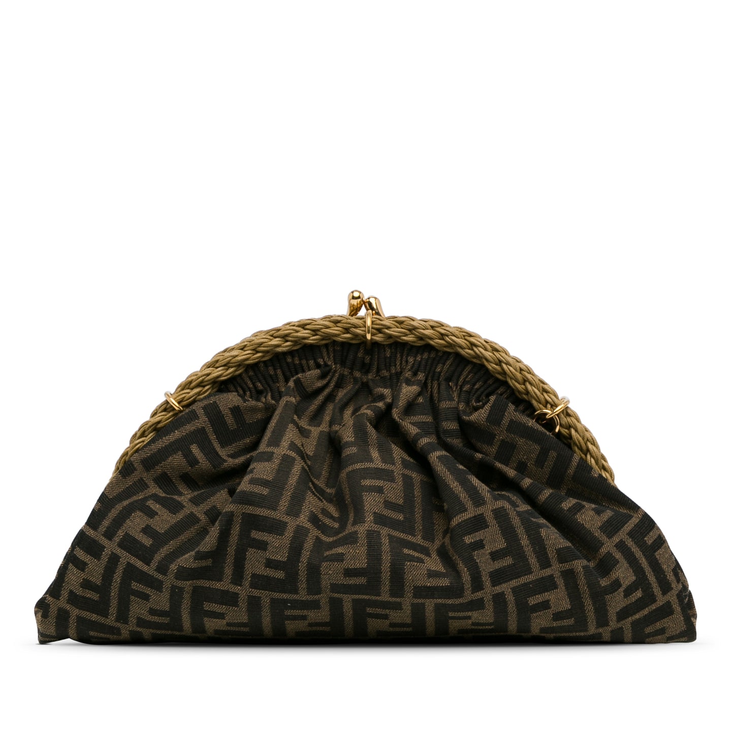 Fendi zucca Shell Clutch