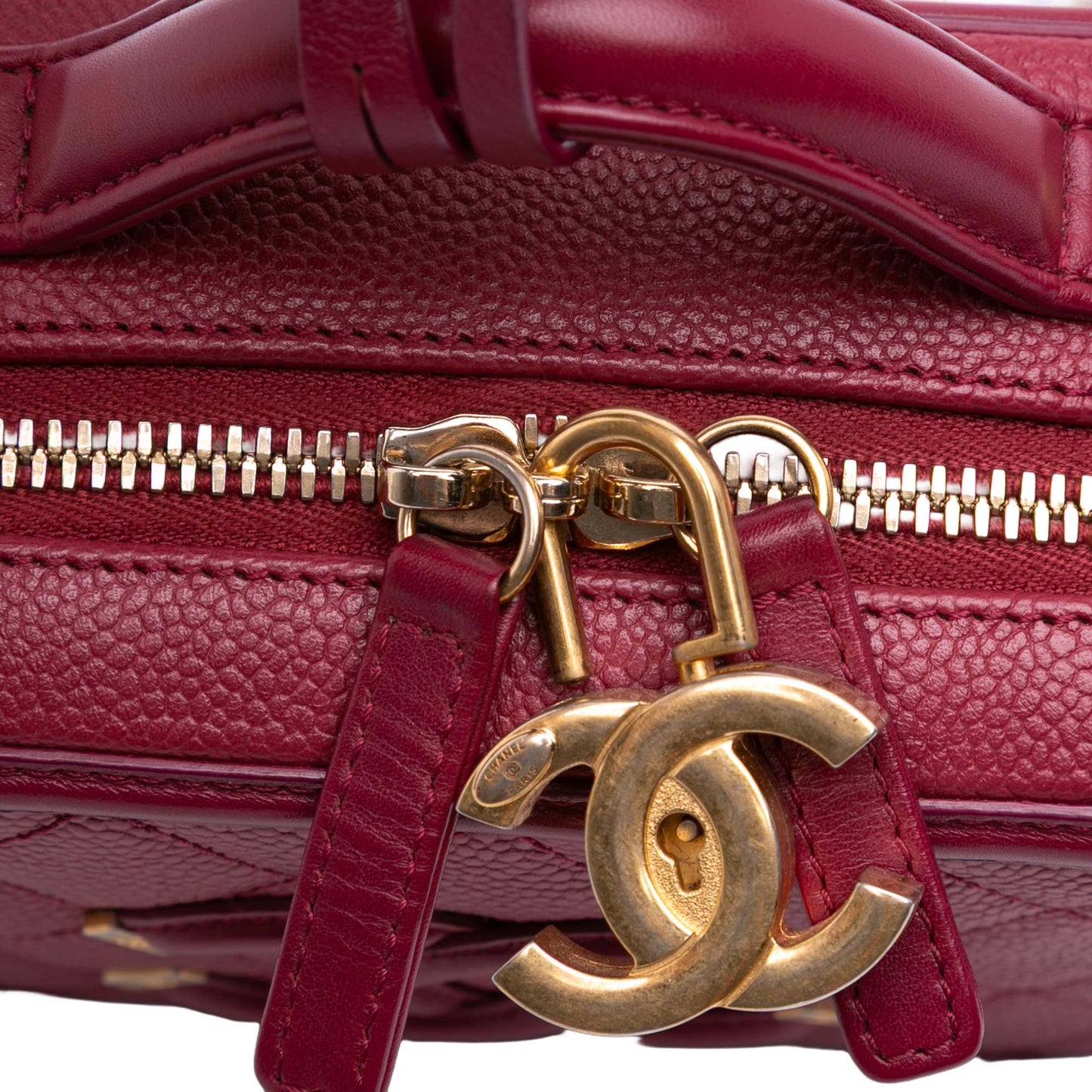 Chanel Caviar Filigree Vanity Case
