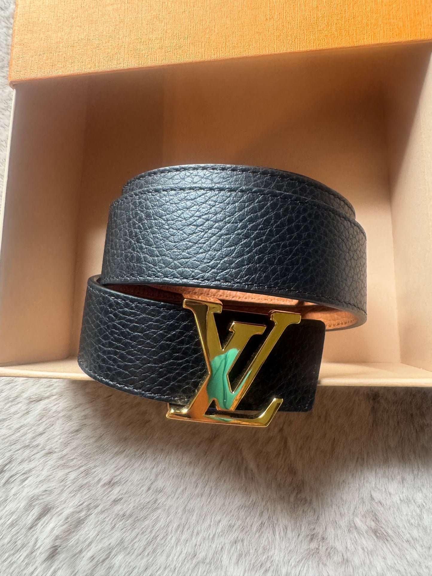 Louis Vuitton Cintura LV Initiales reversibile