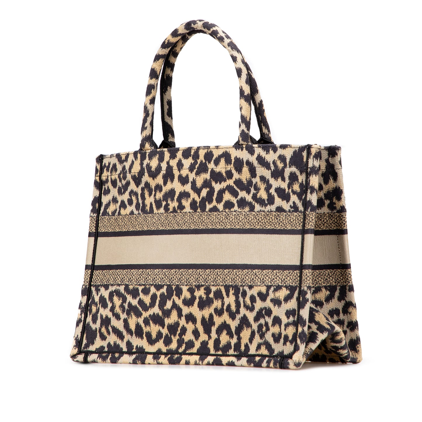 Dior Mizza Embroidered Canvas Leopard Book Tote