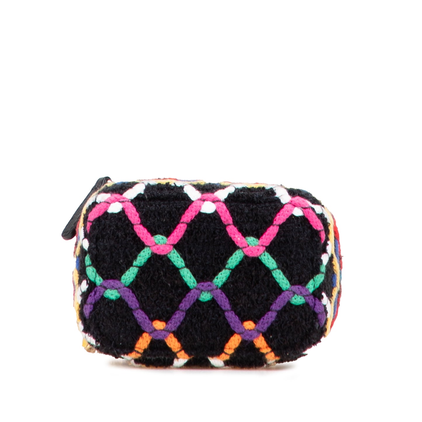 Chanel Multicolor Tweed CC Pearl Crush Vanity Case with Chain