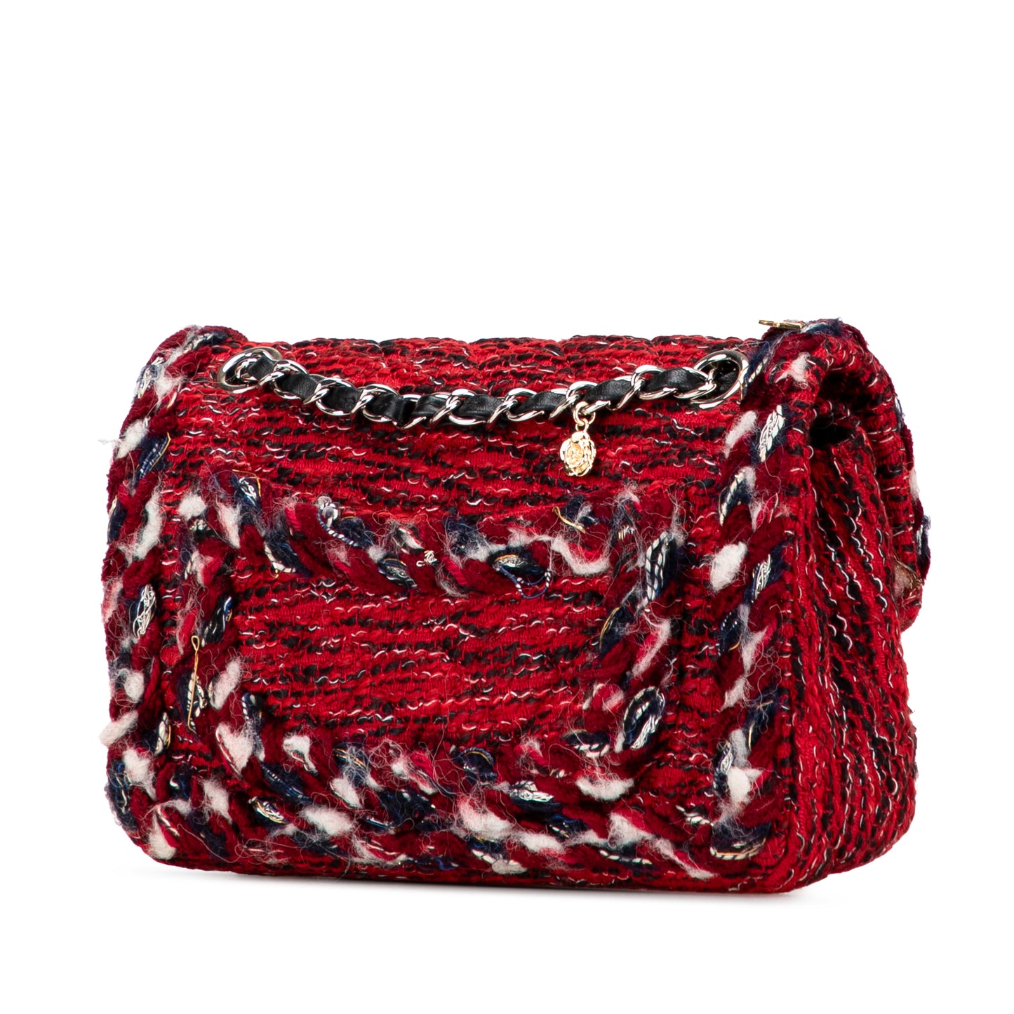 Chanel Small Classic Tweed Charm Double Flap