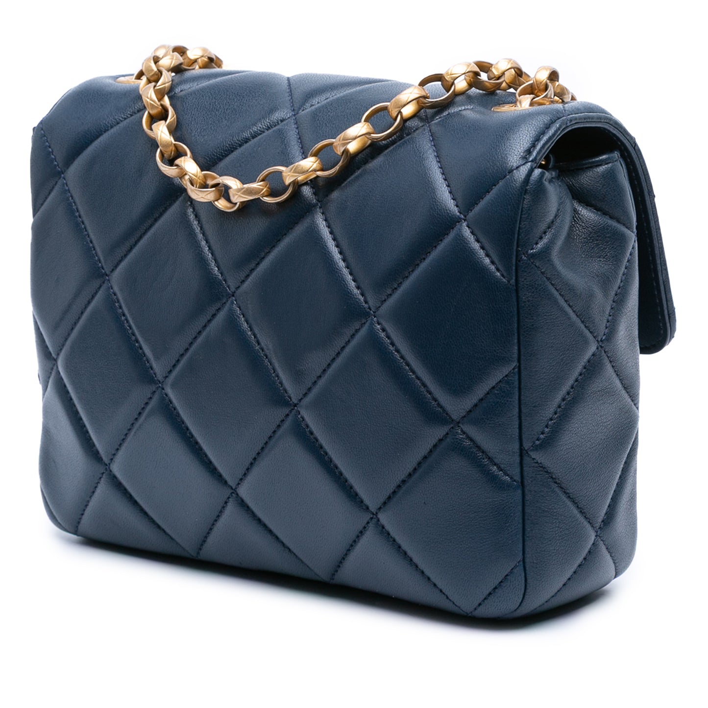 Chanel Mini Square Bijoux Logo Chain Flap