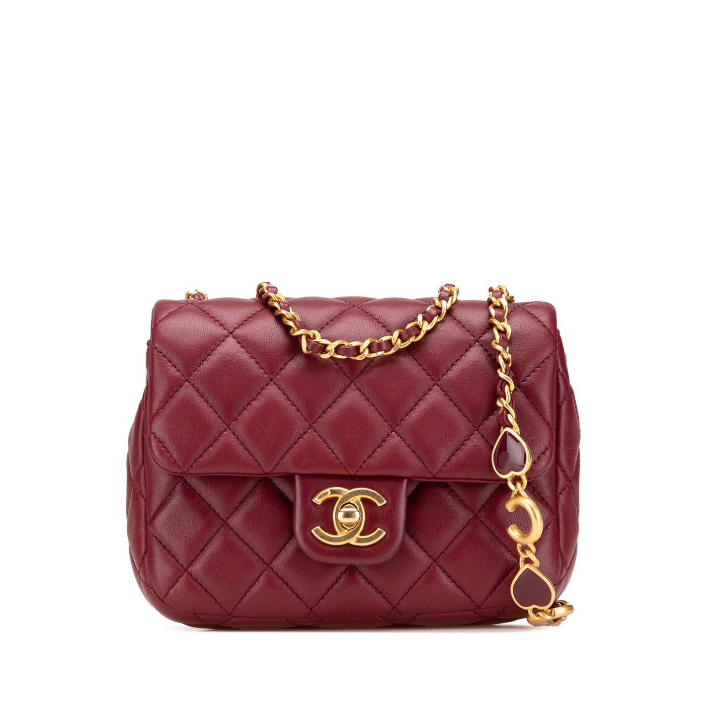 Chanel Mini Square Coco Heart Chain Flap