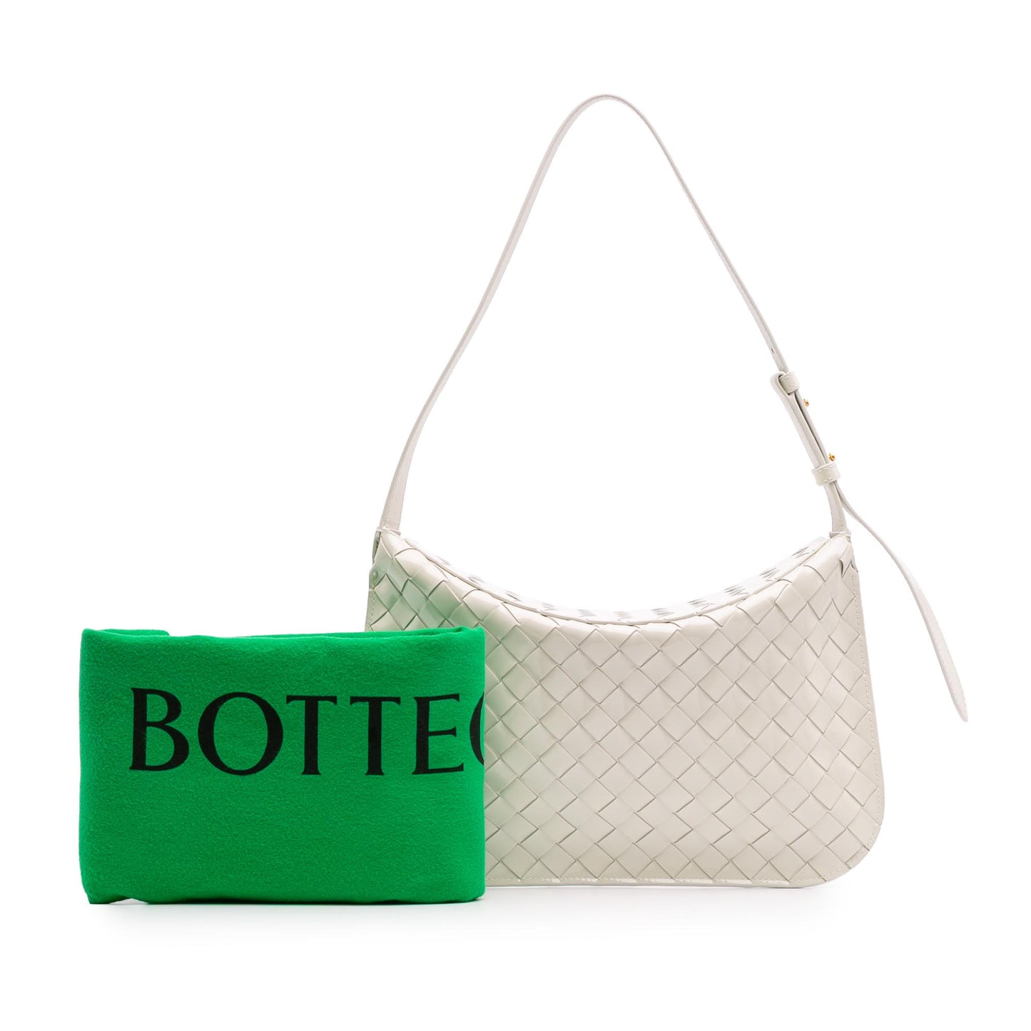 Bottega Veneta Intrecciato Cradle Fold Over Shoulder Bag