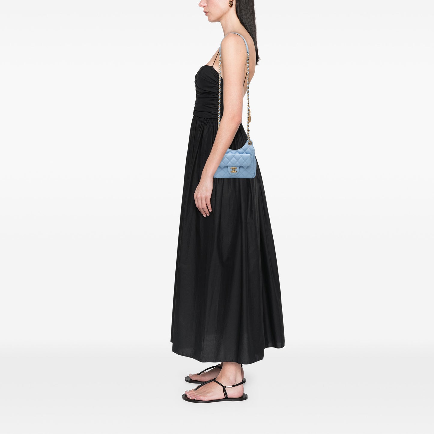 Chanel Crumpled Wavy CC Hobo Bag