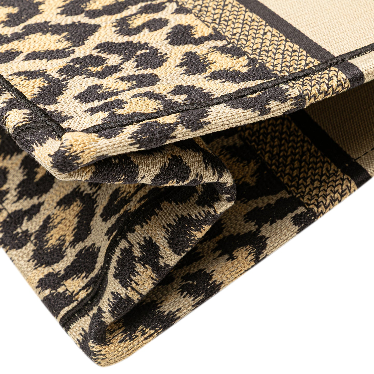 Dior Mizza Embroidered Canvas Leopard Book Tote