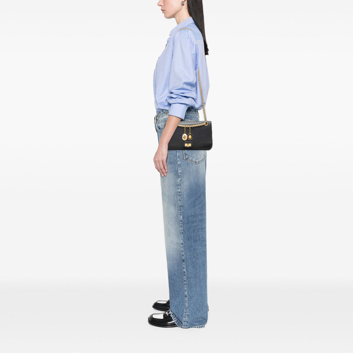Chanel Calfskin Reissue 2.55 Medallion Nude Double Flap