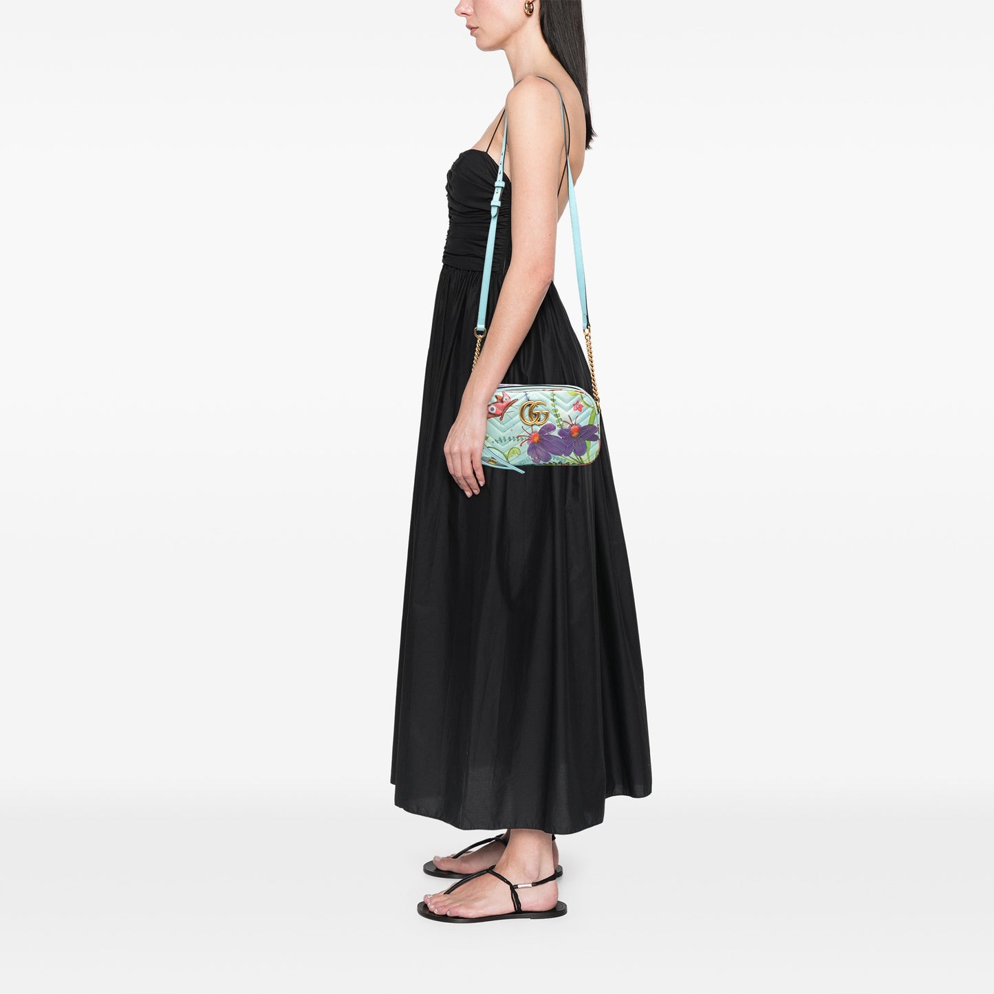 Gucci GG Marmont Flora Painted Camera Bag