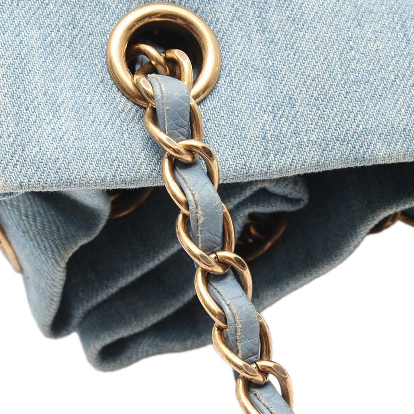 Chanel Quilted Washed Denim Urban Spirit Bucket Bag