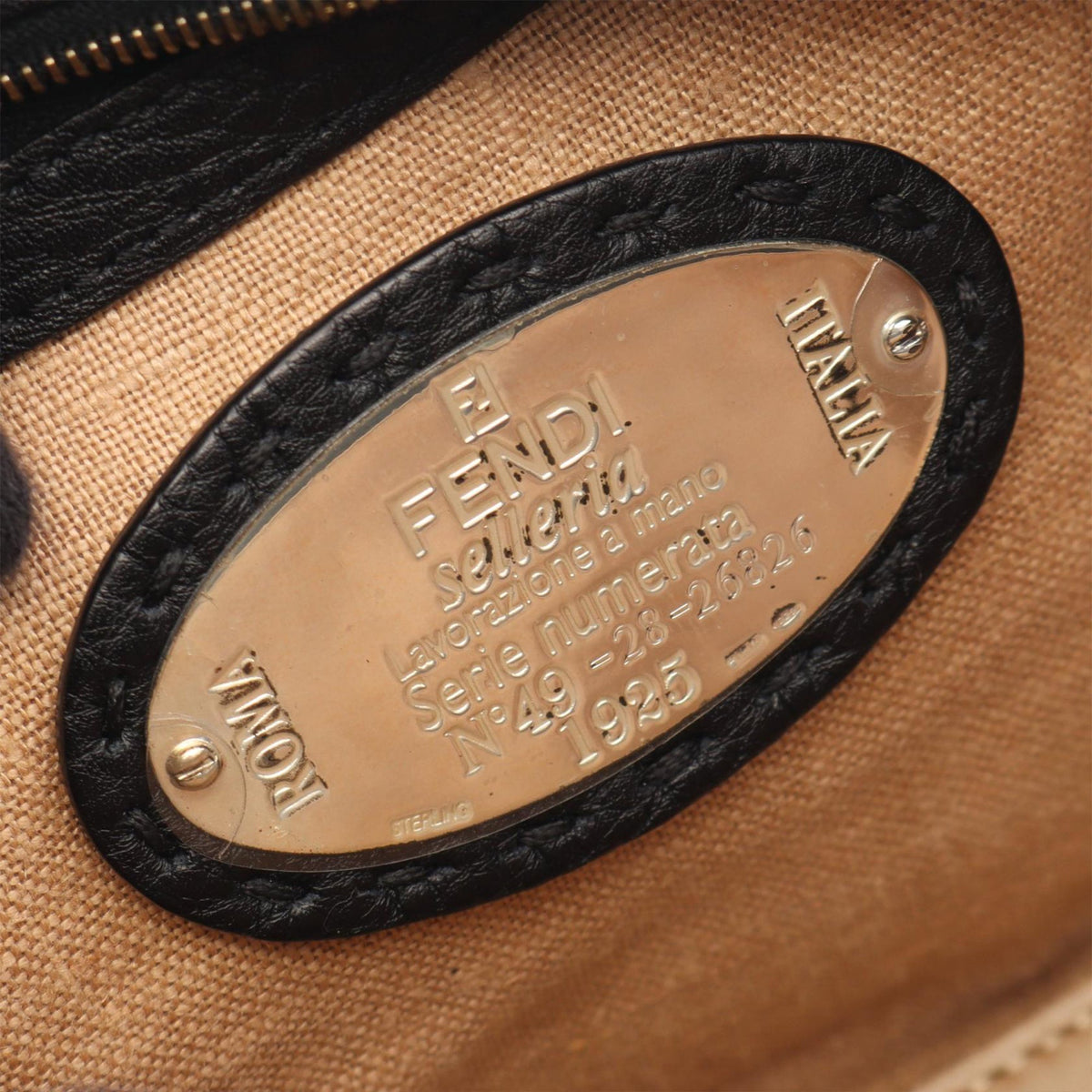 Fendi Leather Selleria Linda Handbag