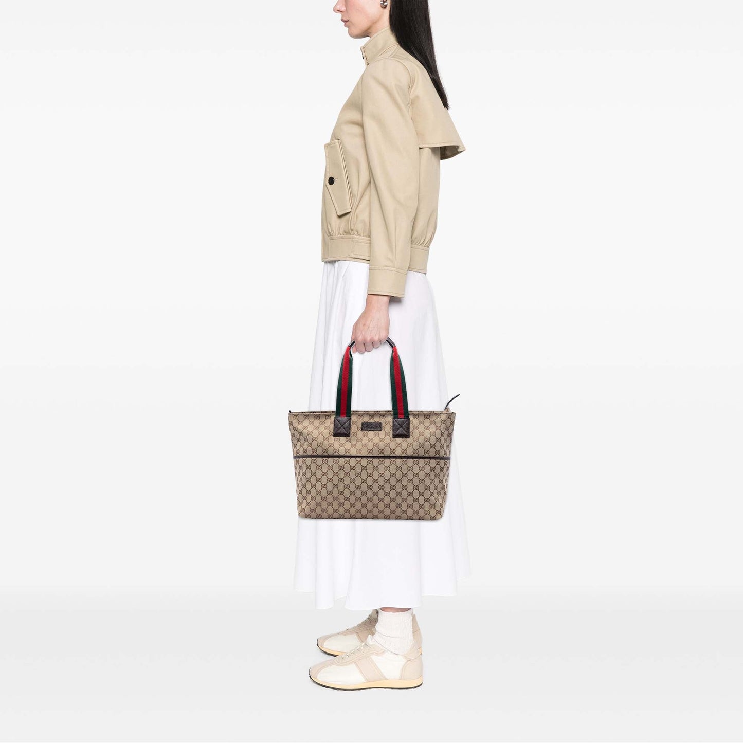 Gucci GG Canvas Web Tote Bag