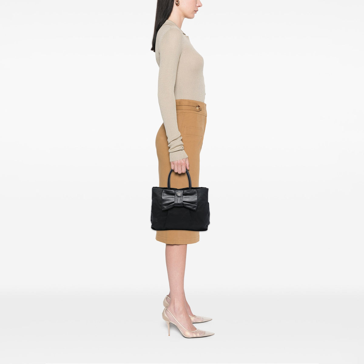 Prada Tessuto Fiocco Bow Tote