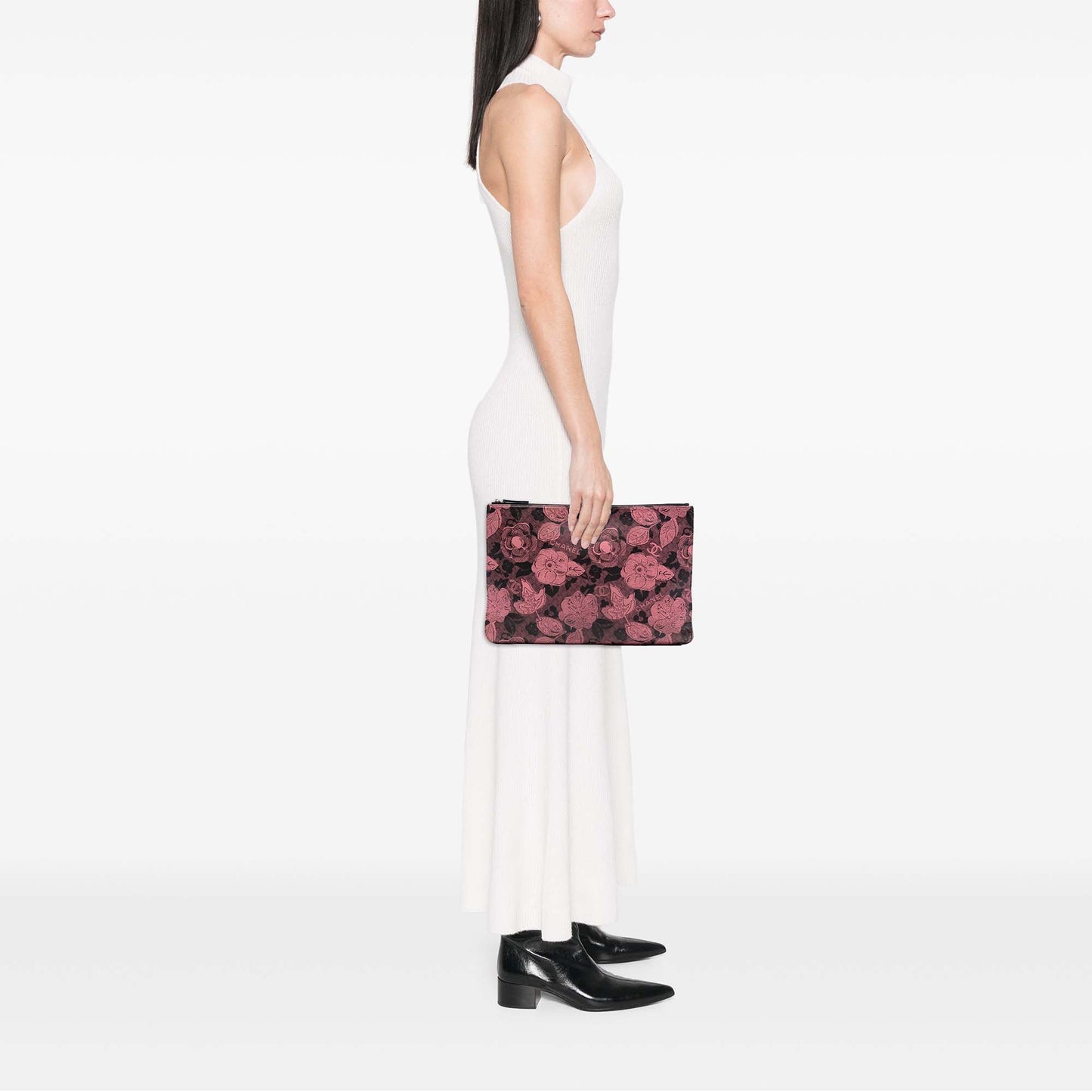 Clutch Chanel CC Camellia Printed O Case