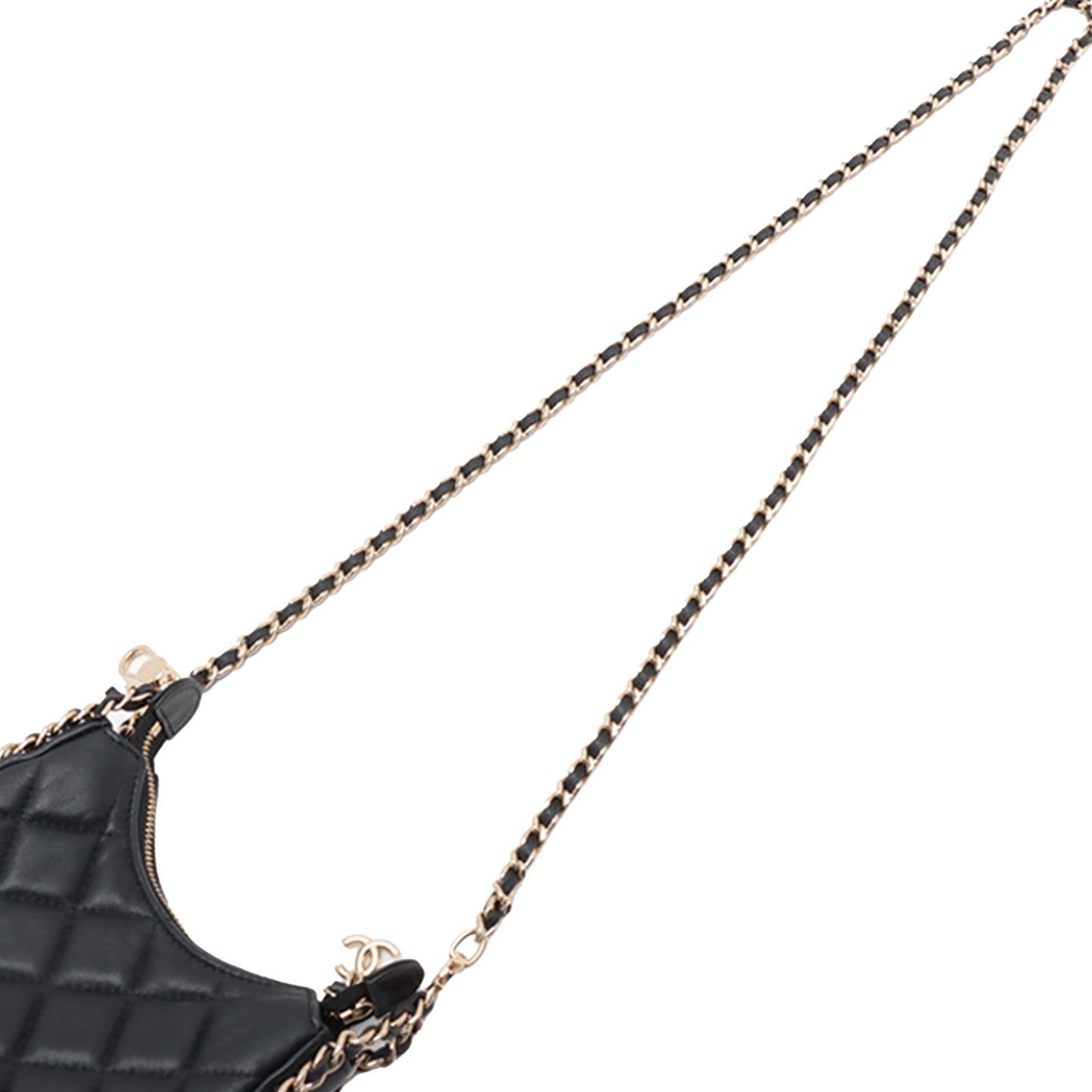 Chanel Quilted Lambskin Chain Around Hook Hobo Bag Preloved