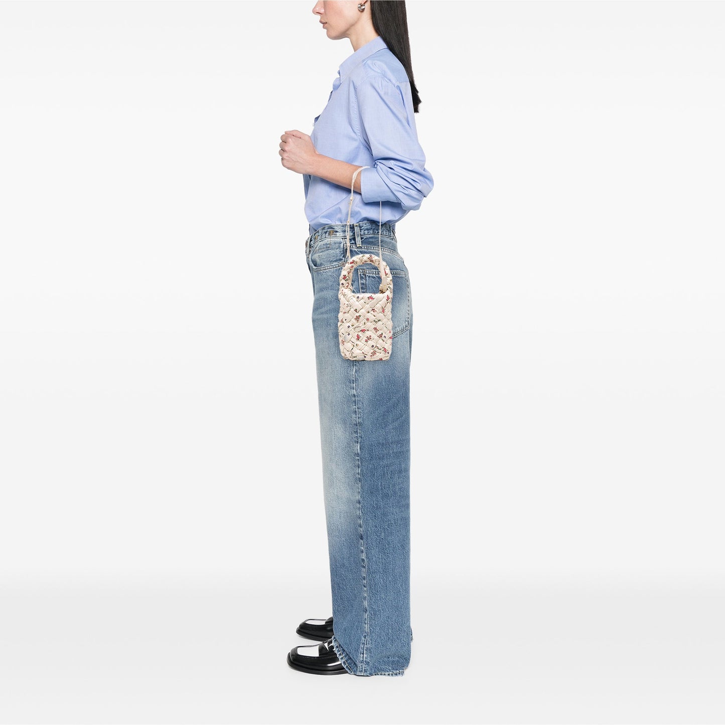 Bottega Veneta Floral Printed Kalimero Bucket Bag