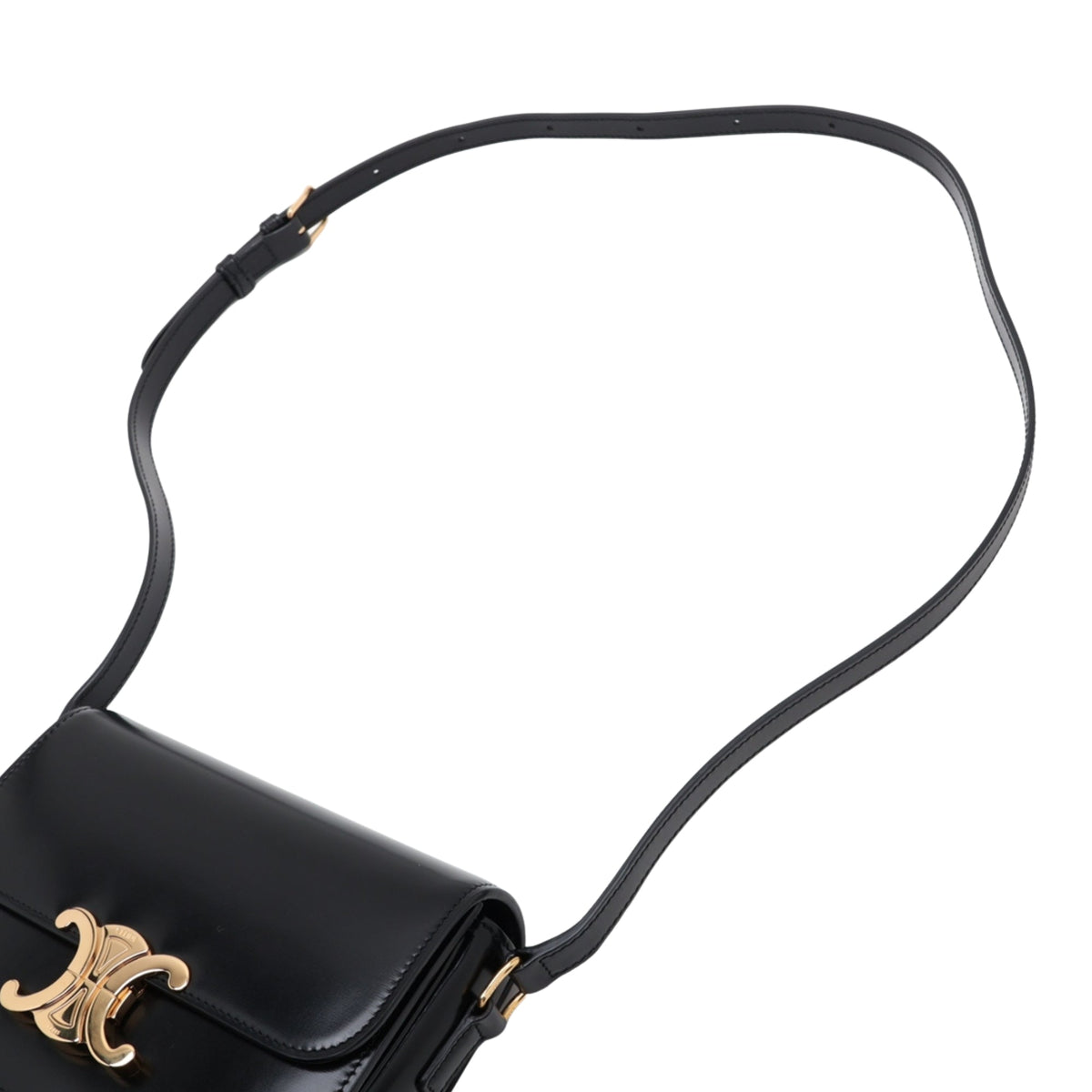Celine Classique Shiny Calfskin Triomphe Crossbody Bag