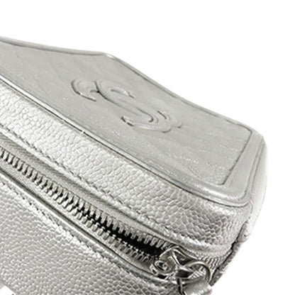 Chanel Caviar Filigree Vanity Case