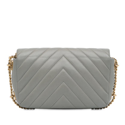 Chanel Mini Rectangular Chevron Chain Around Flap