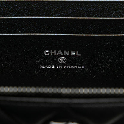 Chanel Small Vanity  Case So Black Top Handle with Chain