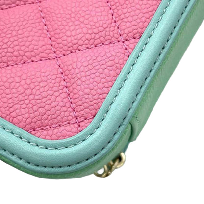 Chanel Tricolor Caviar CC Filigree Vanity Case