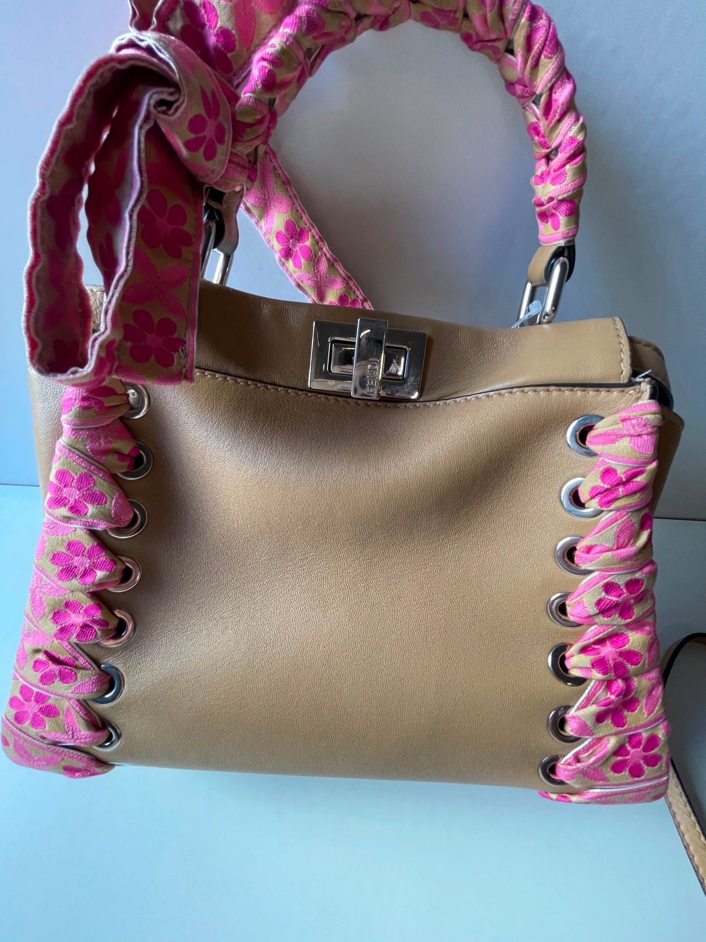 Fendi Mini Ribbon Whipstitch Pekaboo used bag