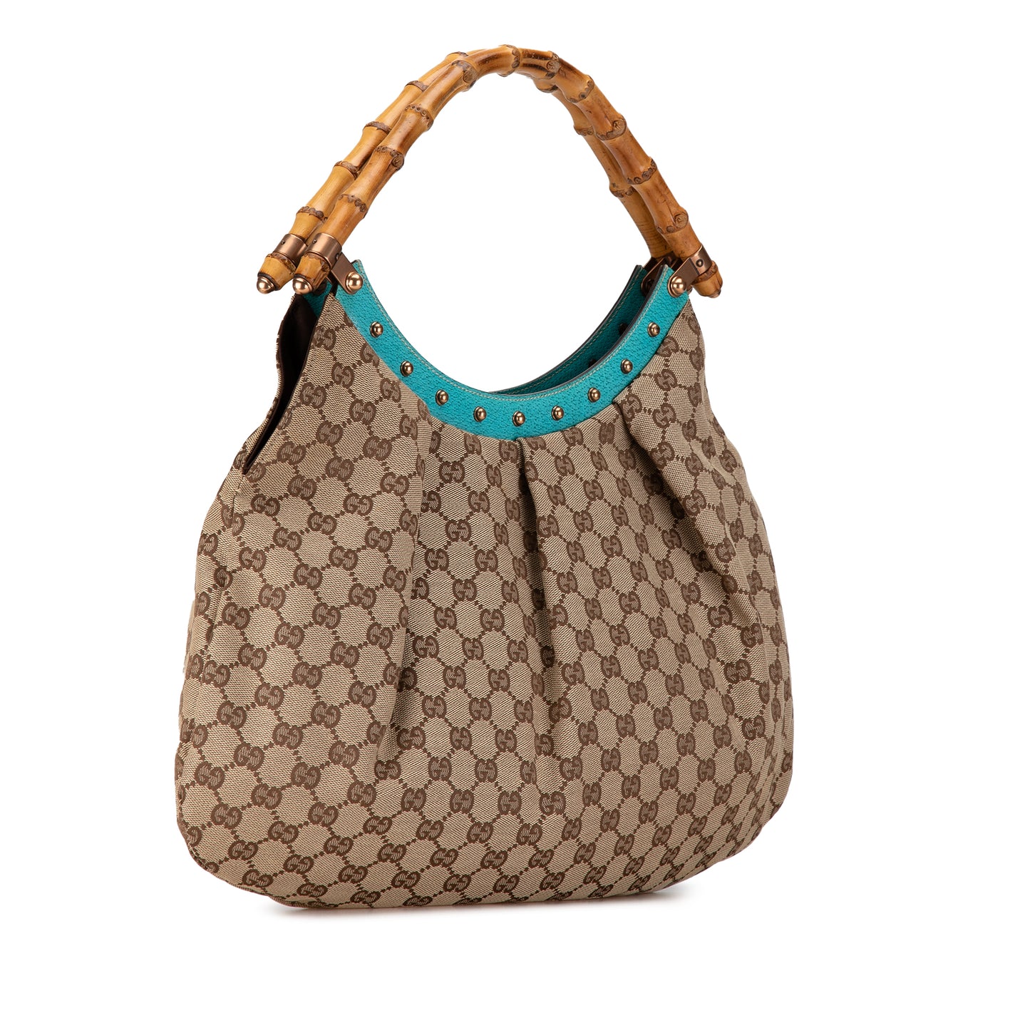 Gucci GG Canvas Bamboo Hobo