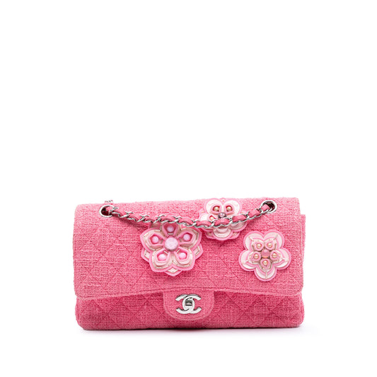 Chanel Medium Classic Beaded Flower Double Flap io