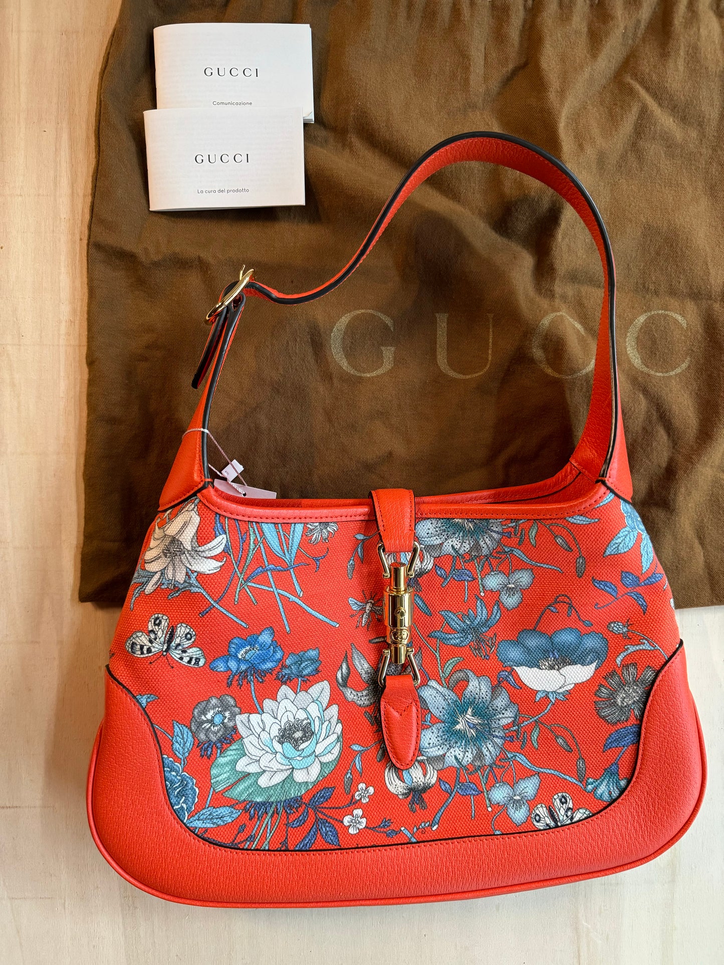 Gucci Flora Jackie Canvas Shoulder Bag