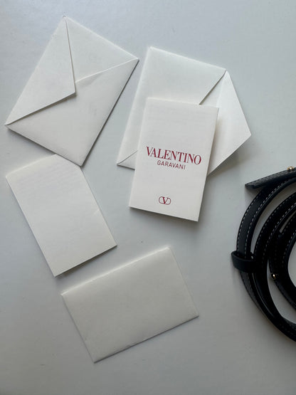 Valentino Leather Ohval Flap Bag