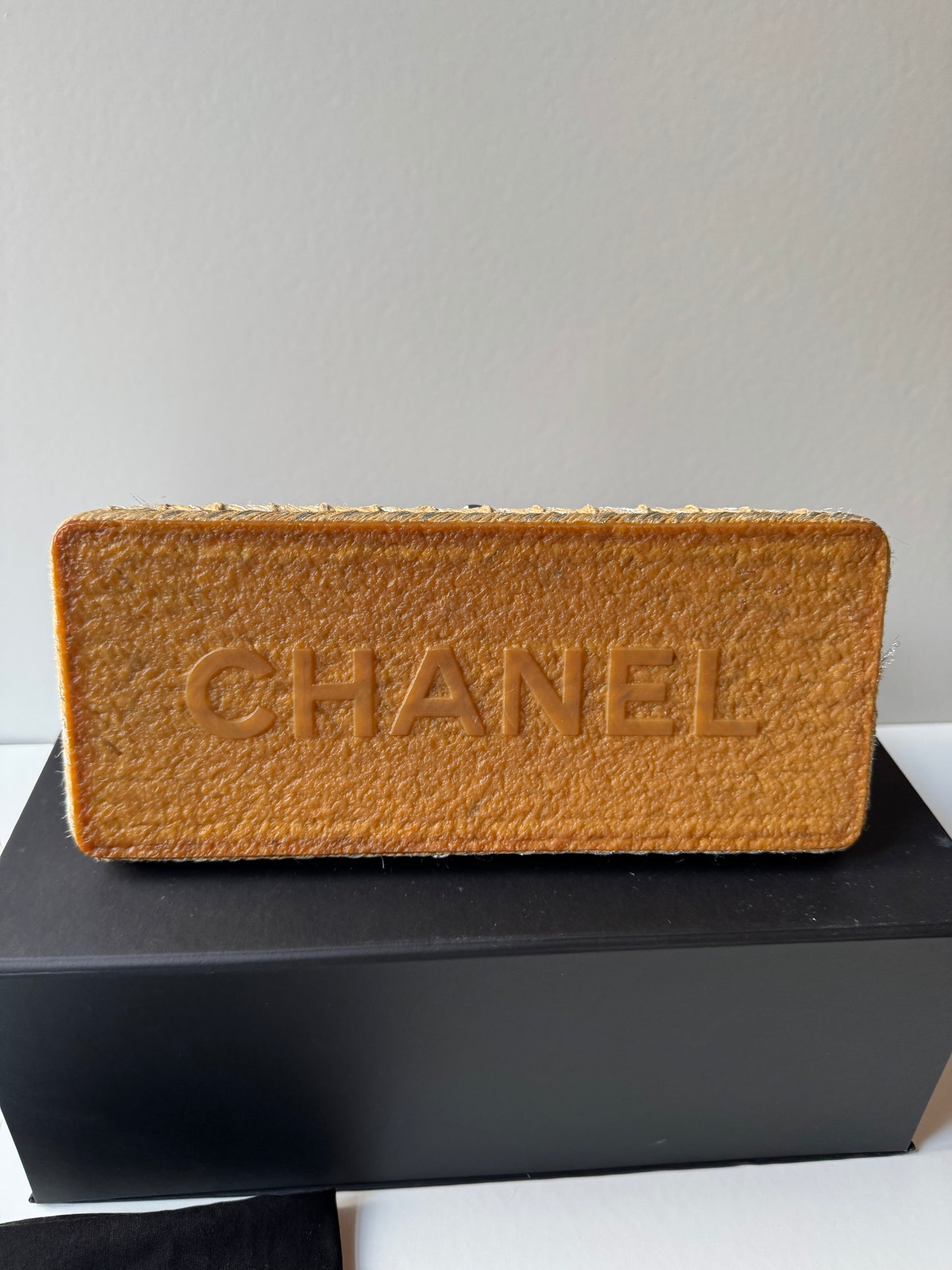 Chanel Quilted Tweed Espadrille Chain Flap