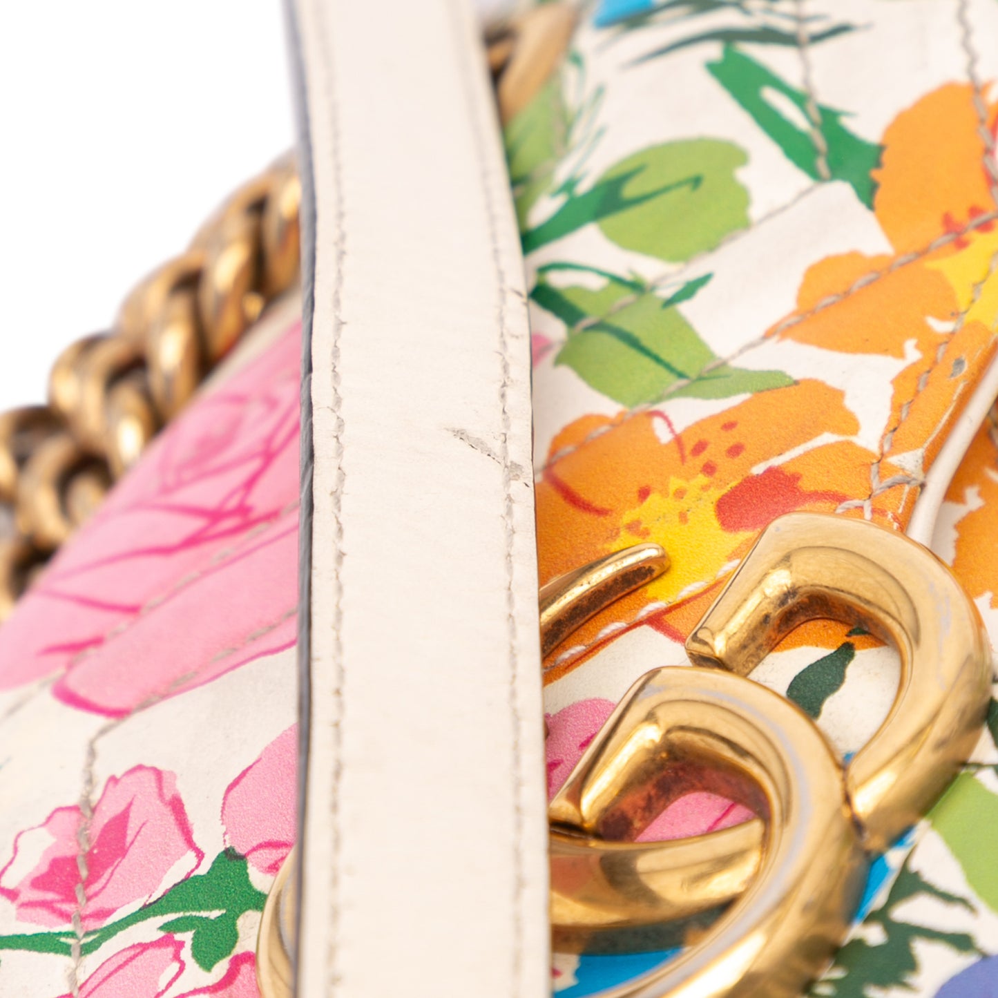 Gucci x Ken Scott GG Marmont Floral Printed Flap Crossbody