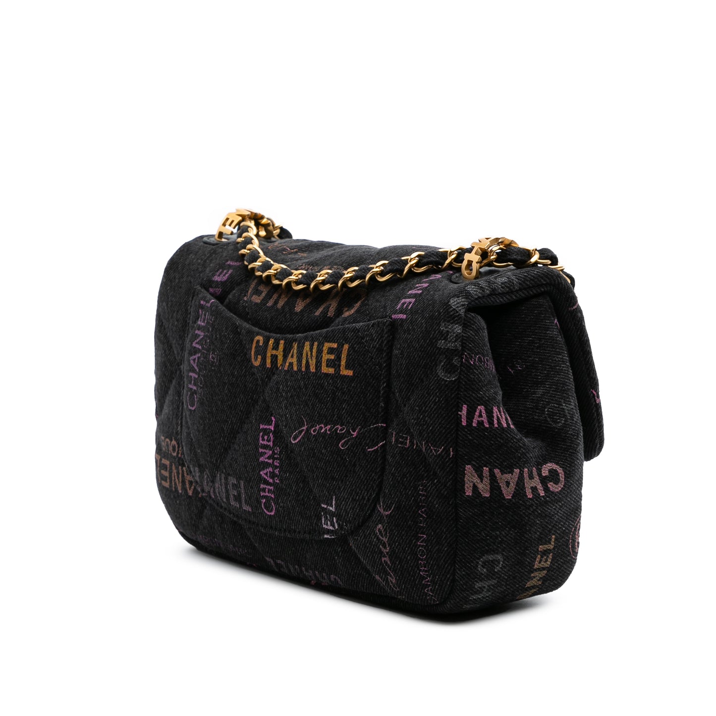 Chanel Mini Rectangular Quilted Denim Mood Flap