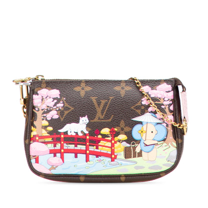 Louis Vuitton Monogram Vivienne Christmas Animation Japanese Garden Pochette Accessoires